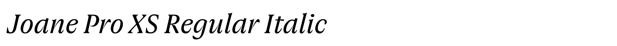 Joane Pro XS Regular Italic image